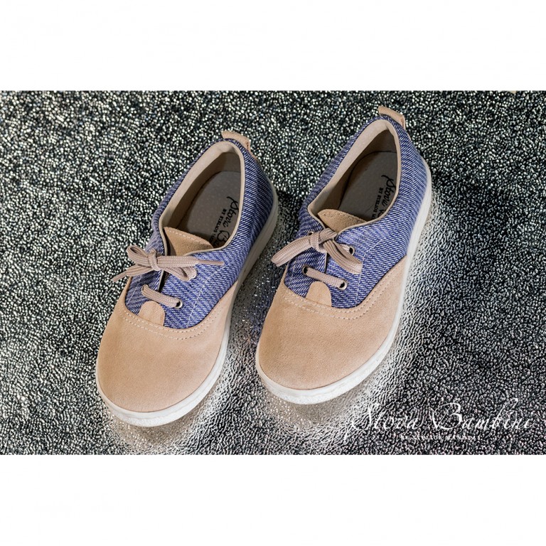 SNEAKER MADE LEATHER & FABRIC WITH SIDE OPENING Zipper Stova Bambini SS2021 _JIP_B16