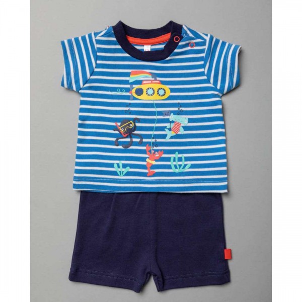Set of 2 pieces, Shorts, T-Shirt Submarine, made of 100% Cotton