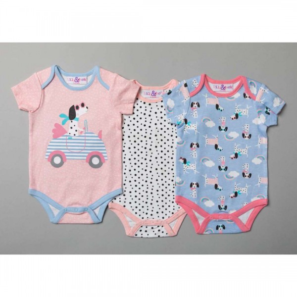 Children's Bodysuits PACKAGING 3 pieces DALMATIAN from 100% Cotton