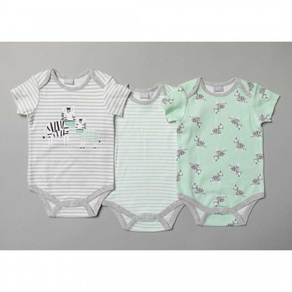 Children's Bodysuits PACKAGING 3 pieces ZEBRA from 100% Cotton