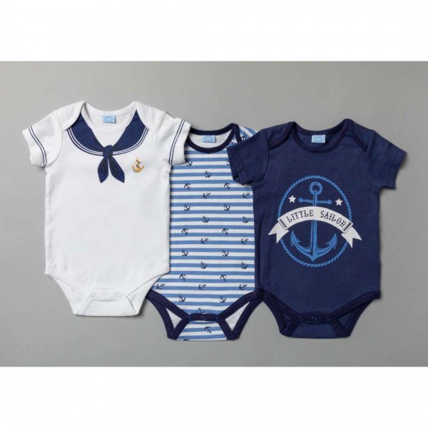 Children's Bodysuits PACKAGING 3 pieces SAILOR from 100% Cotton