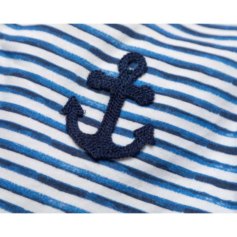 Crochet Applique Anchor Striped Anchor, made of 100% Cotton