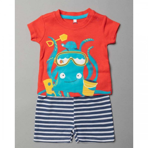 Set of 2 pieces., T-Shirt, Shorts, made of 100% Cotton.