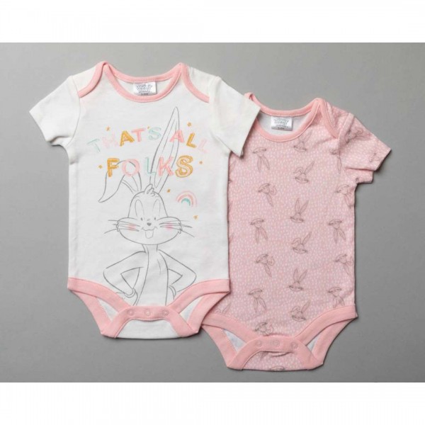 Baby Bodysuits PACKAGING 2 pieces, Bugs Bunny Looney Tunes, from 100% Cotton