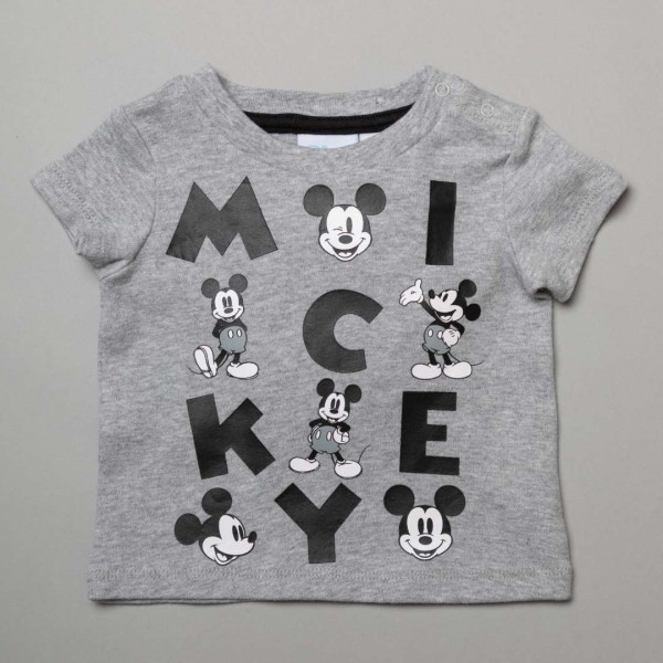 Σετ 3 τεμάχια, T-shirt, Sorts, Σαλιάρα, Mickey Mouse  Monochrome, από 100% Βαμβάκι