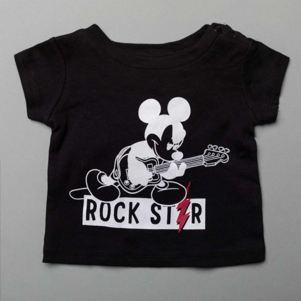 Σετ 3 τεμάχια, T-shirt, Sorts, Σαλιάρα, Mickey Rock Star, από 100% Βαμβάκι