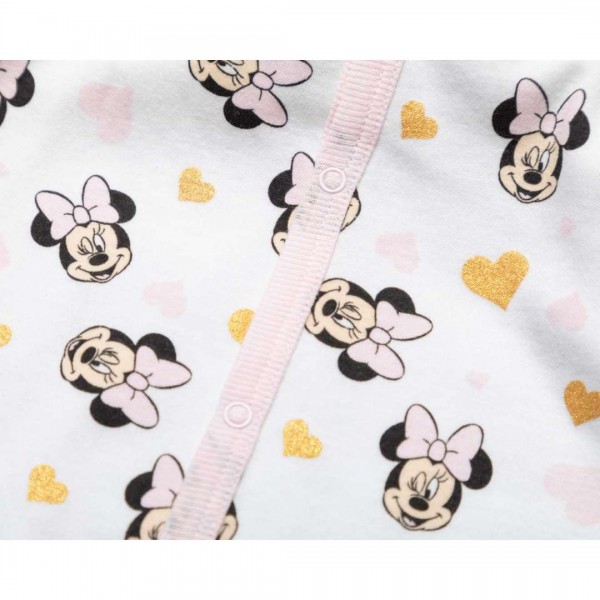 Set of 3 pieces. Bodysuit, Bodysuit, Bib, Minnie Mouse, made of 100% Cotton