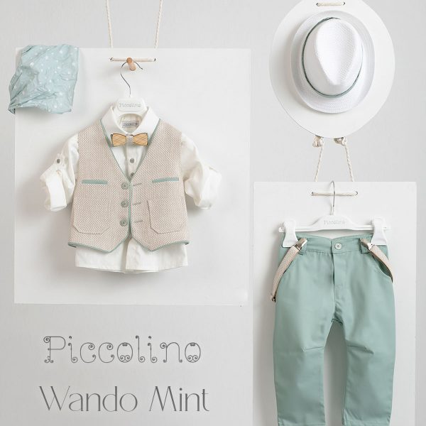 Βαπτιστικό κοστούμι Piccolino Wando σε χρώμα Mint