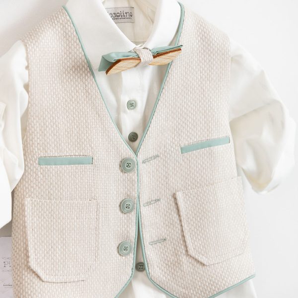 Piccolino Wando christening suit in Mint color