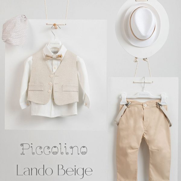 Βαπτιστικό κοστούμι Piccolino Lando σε χρώμα Beige
