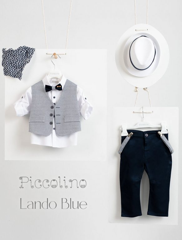 Βαπτιστικό κοστούμι Piccolino Lando σε χρώμα Blue