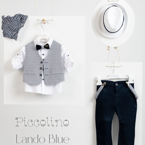 Βαπτιστικό κοστούμι Piccolino Lando σε χρώμα Blue