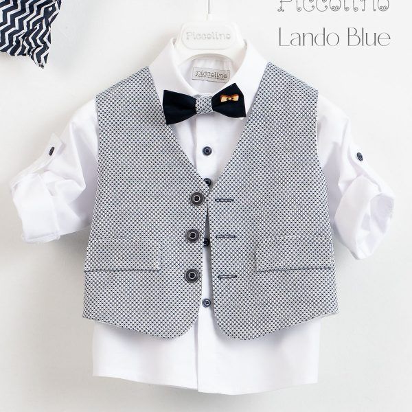 Christening suit Piccolino Lando in Blue color