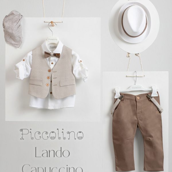 Piccolino Lando christening suit in Capuccino color