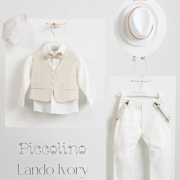 Βαπτιστικό κοστούμι Piccolino Lando σε χρώμα Ivory