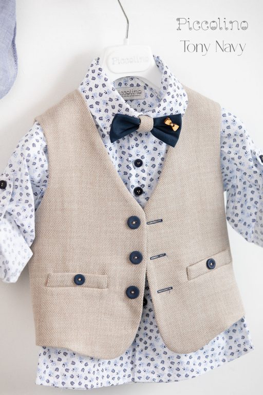 Piccolino Tony christening suit in Navy color