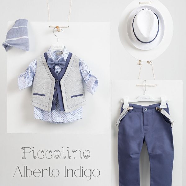 Βαπτιστικό κοστούμι Piccolino Alberto σε χρώμα Indigo