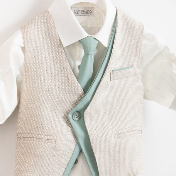 Christening suit Piccolino Silvio-22 in Mint color