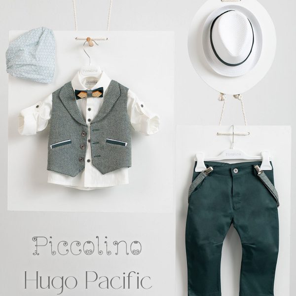 Christening suit Piccolino Hugo in Pacific color