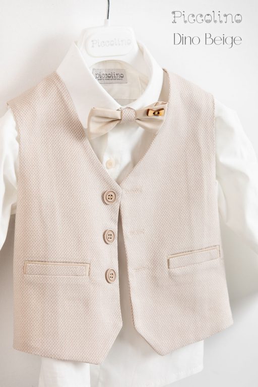 Piccolino Dino christening suit in Beige color