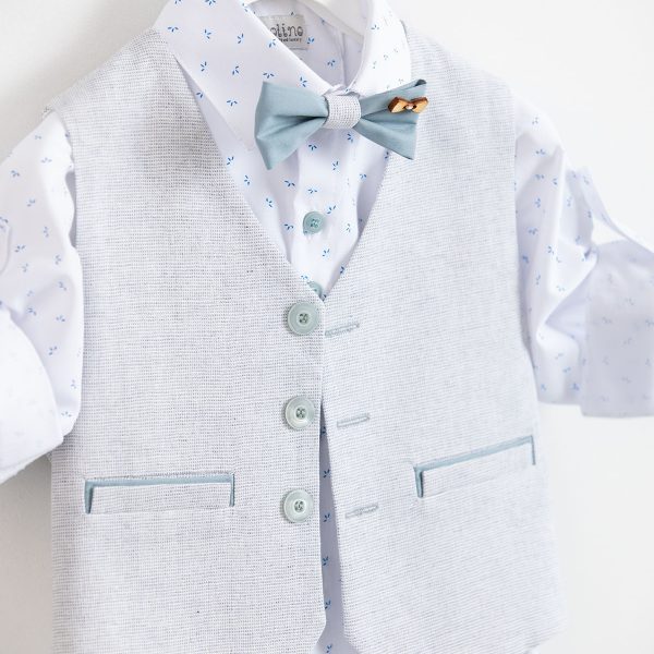 Piccolino Dino christening suit in Sky color