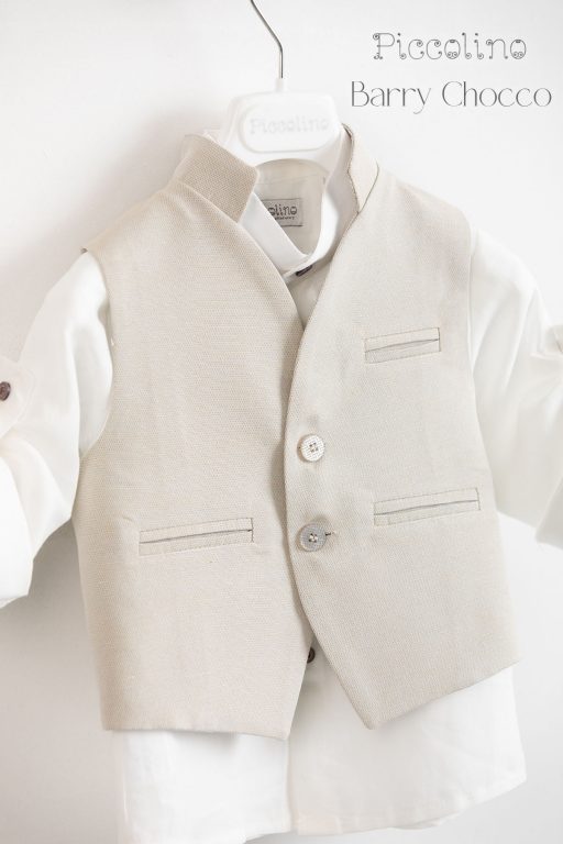 Christening suit Piccolino Barry-23 in Chocco color