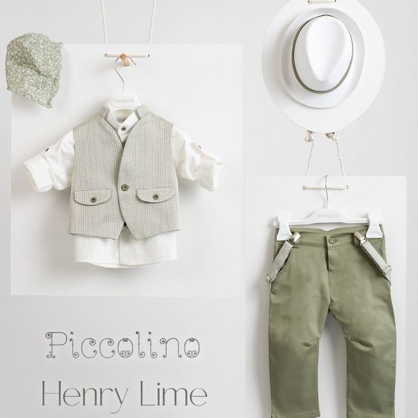 Βαπτιστικό κοστούμι Piccolino Henry σε χρώμα Lime