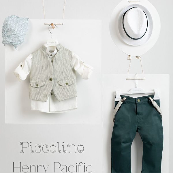 Christening suit Piccolino Henry in Pacific color