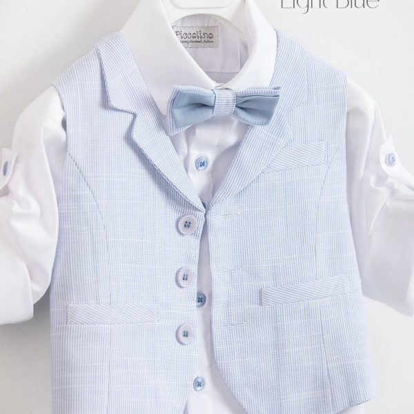 Christening suit Piccolino Antonio in Light blue color