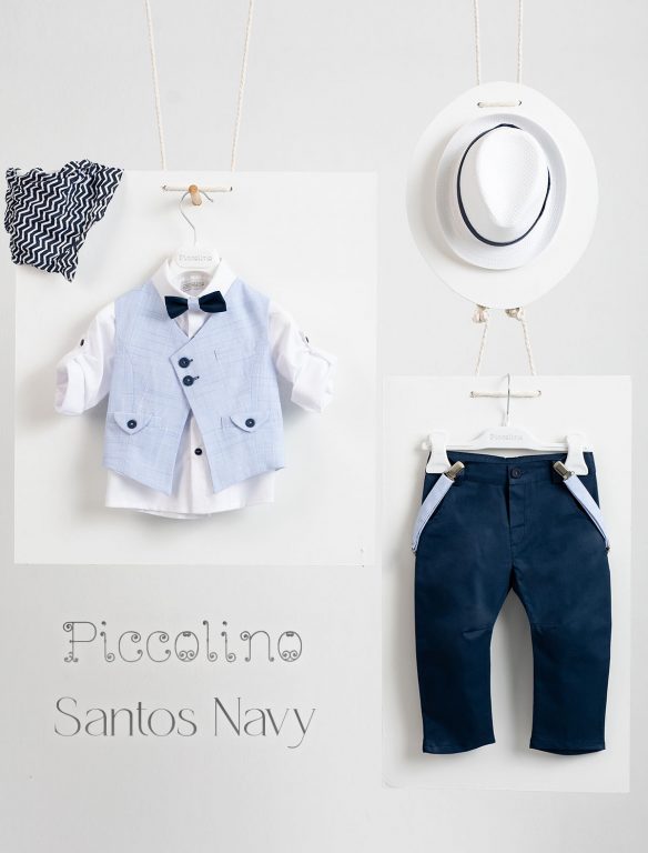 Βαπτιστικό κοστούμι Piccolino Santos σε χρώμα Navy