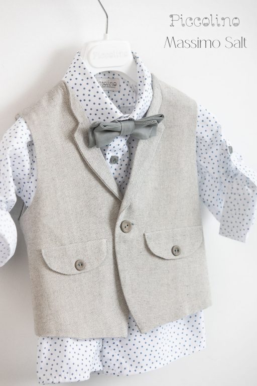 Christening suit Piccolino Massimo in salt color