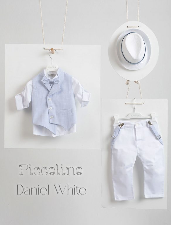 Piccolino Daniel christening suit in White color