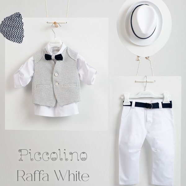 Βαπτιστικό κοστούμι Piccolino Raffa σε χρώμα White