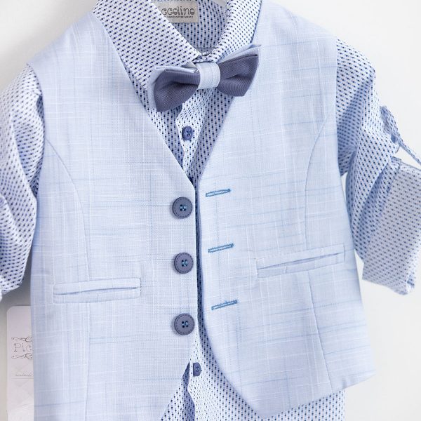 Christening suit Piccolino Romeo in Indigo color