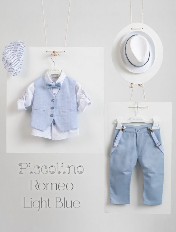 Βαπτιστικό κοστούμι Piccolino Romeo σε χρώμα Light Blue