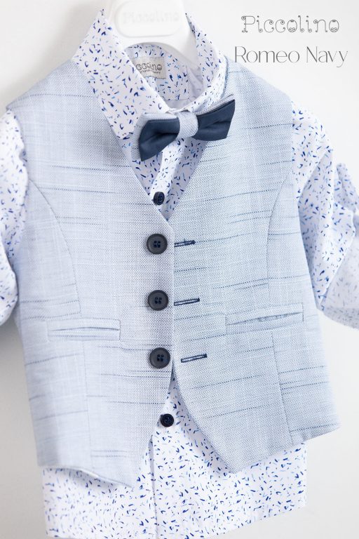 Christening suit Piccolino Romeo in Navy color