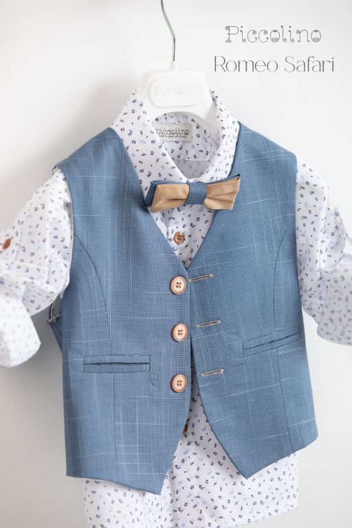 Piccolino Romeo christening suit in Safari color