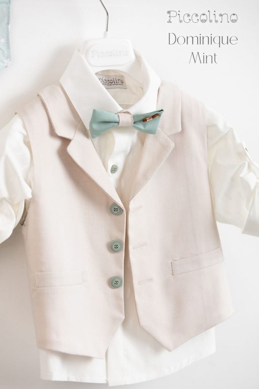 Piccolino Dominique christening suit in Mint color