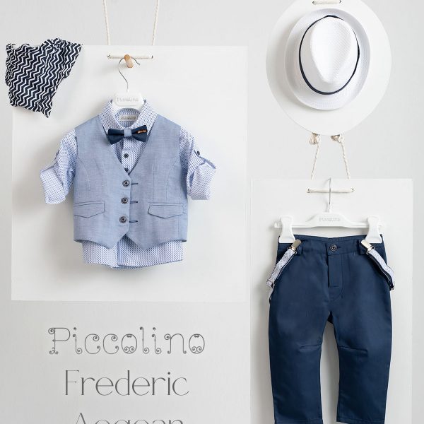 Christening suit Piccolino Frederic in Aegean color