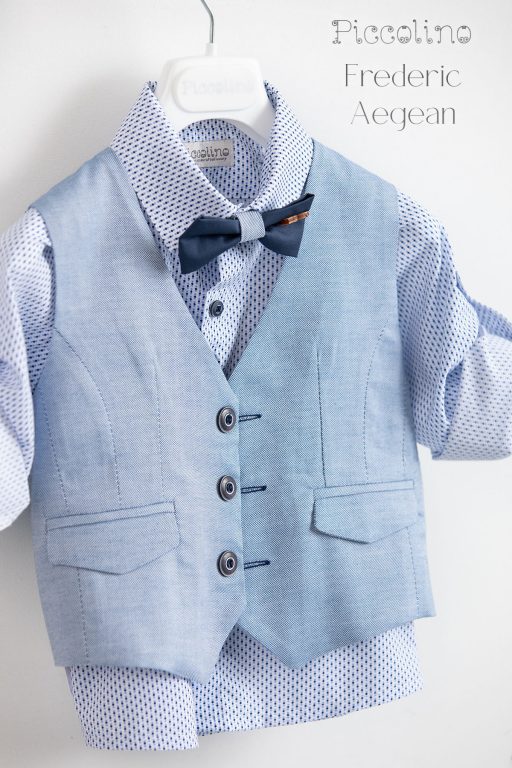 Christening suit Piccolino Frederic in Aegean color