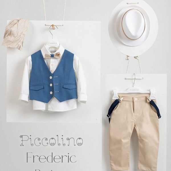Christening suit Piccolino Frederic in Beige color.