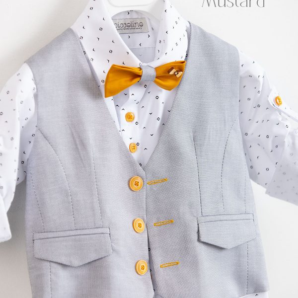 Christening suit Piccolino Frederic in Mustard color