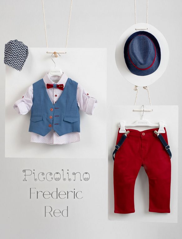 Christening suit Piccolino Frederic in Red
