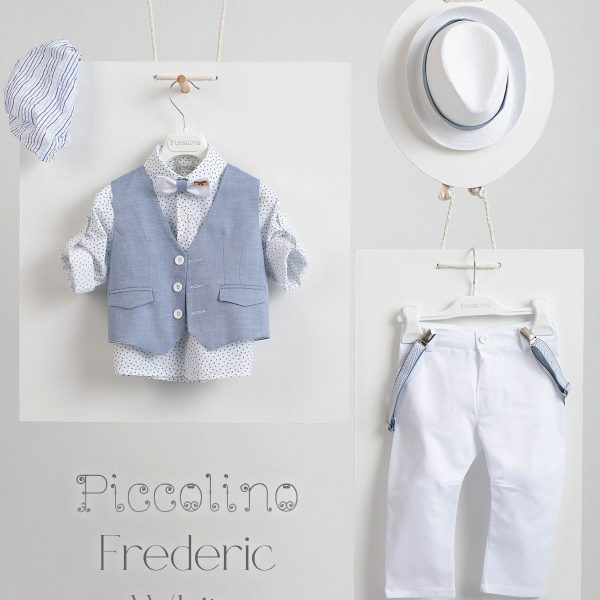 Βαπτιστικό κοστούμι Piccolino Frederic σε χρώμα White
