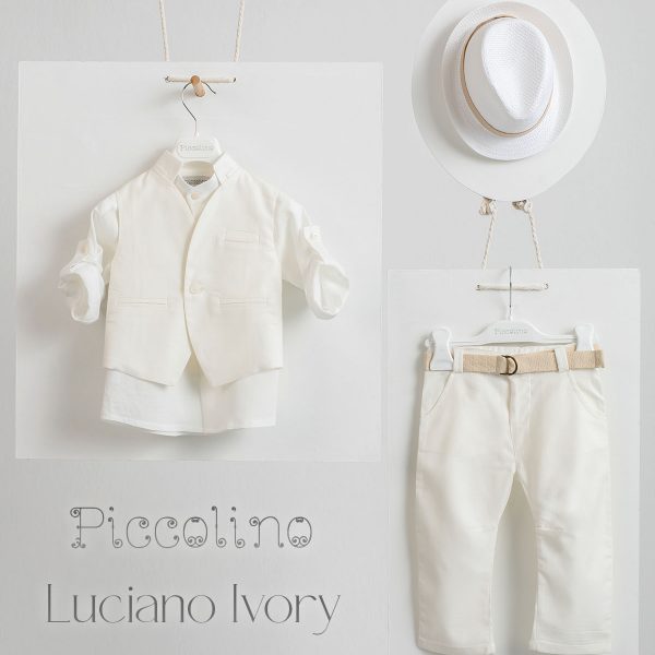 Βαπτιστικό κοστούμι Piccolino Luciano σε χρώμα Ivory