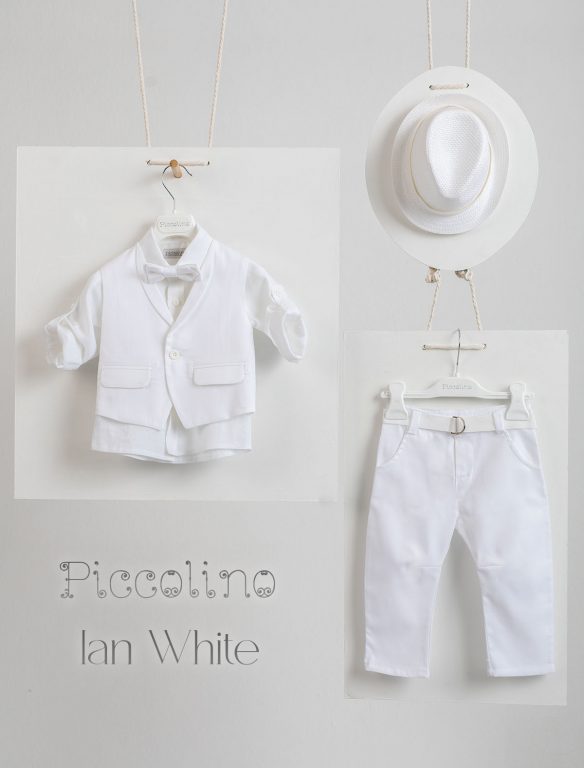 Christening suit Piccolino Ian in white