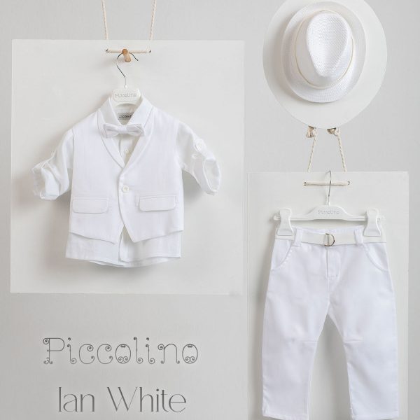 Βαπτιστικό κοστούμι Piccolino Ian σε χρώμα white