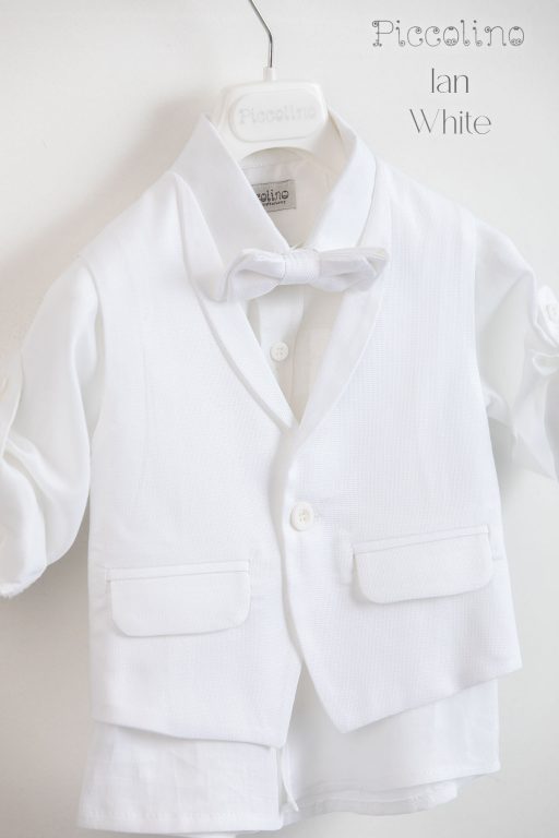 Christening suit Piccolino Ian in white