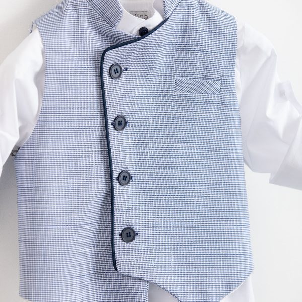 Piccolino Checco christening suit in Navy color