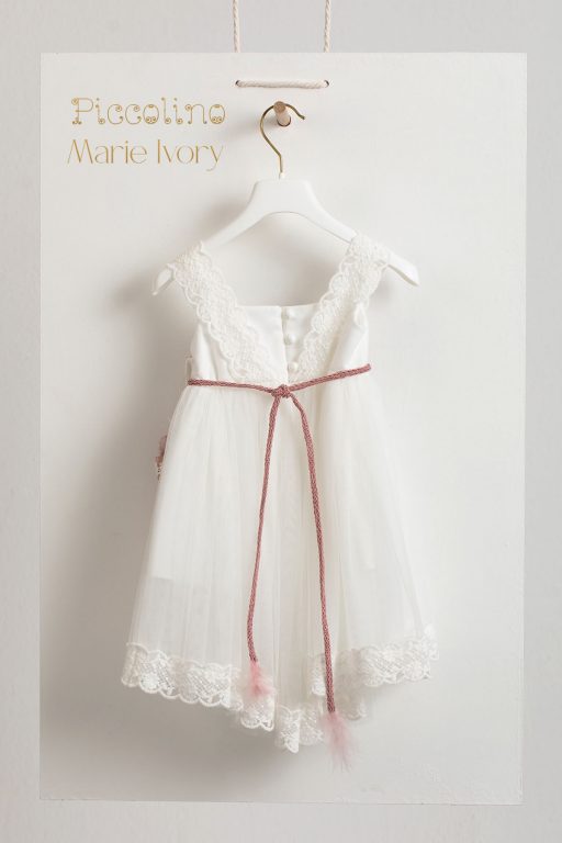 Christening dress Piccolino Marie ivory -puce